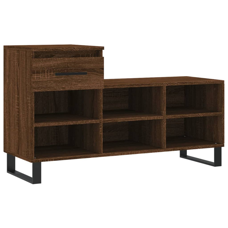 vidaXL barna tölgyszínű szerelt fa cipősszekrény 102x36x60 cm