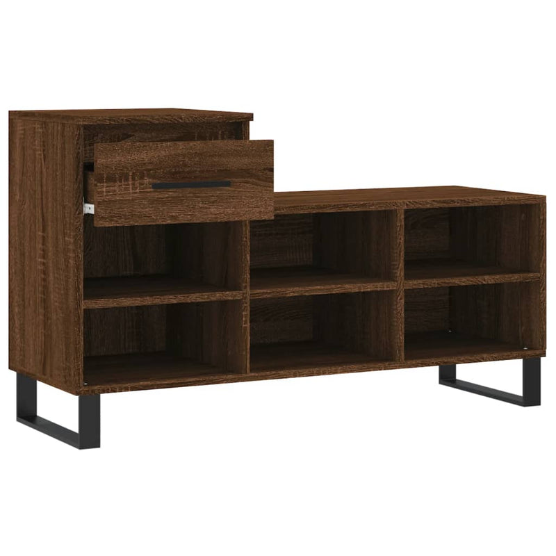 vidaXL barna tölgyszínű szerelt fa cipősszekrény 102x36x60 cm