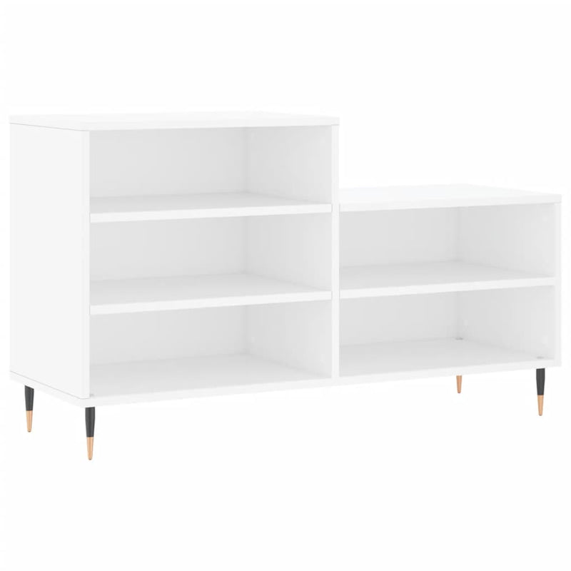 vidaXL fehér szerelt fa cipősszekrény 102x36x60 cm