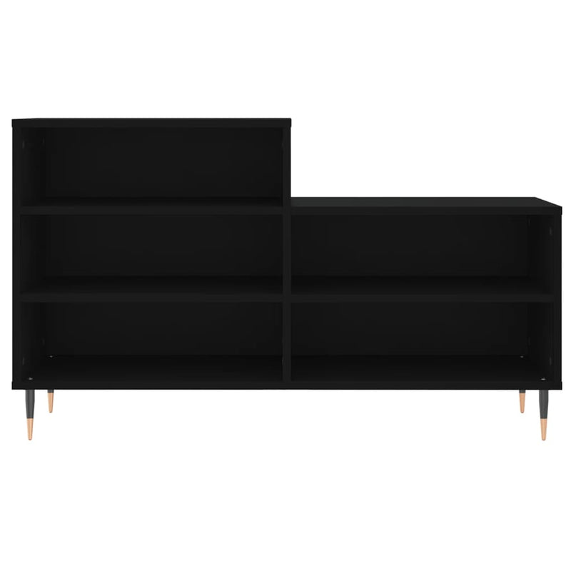 vidaXL fekete szerelt fa cipősszekrény 102x36x60 cm
