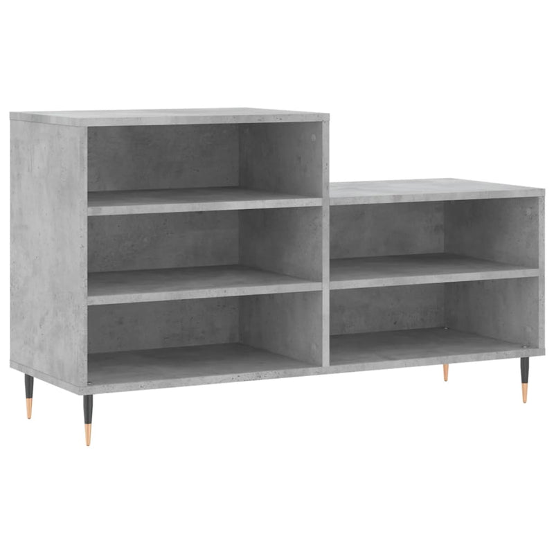vidaXL betonszürke szerelt fa cipőszekrény 102x36x60 cm