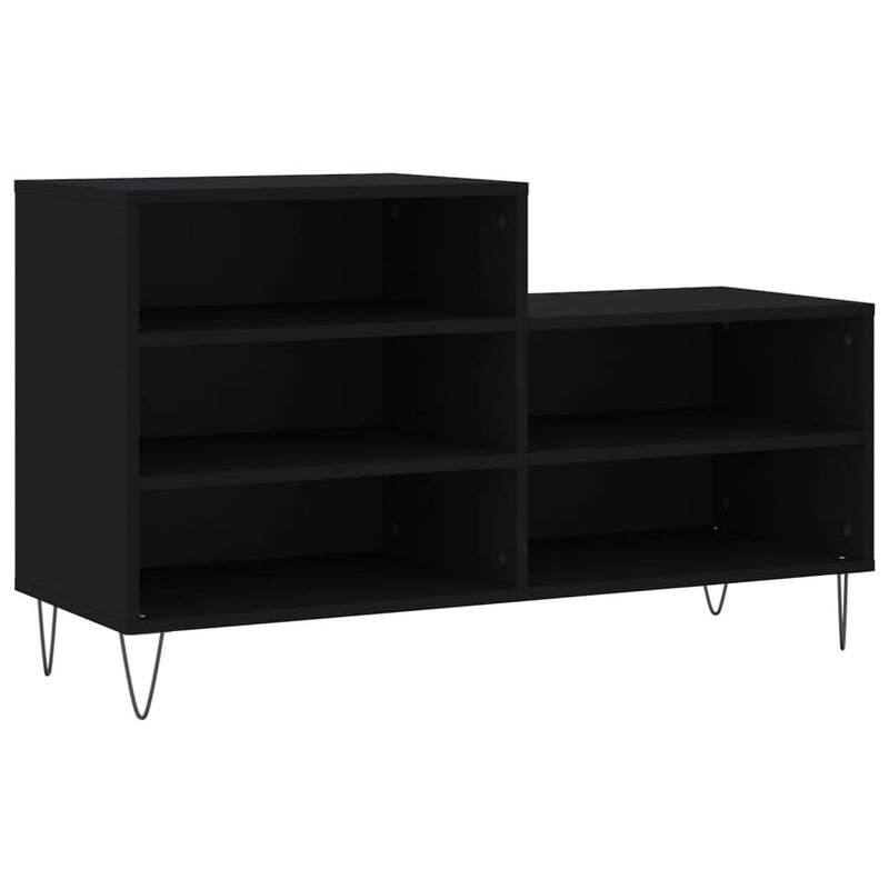 vidaXL fekete szerelt fa cipősszekrény 102x36x60 cm