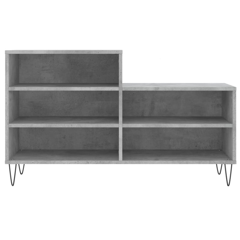 vidaXL betonszürke szerelt fa cipőszekrény 102x36x60 cm