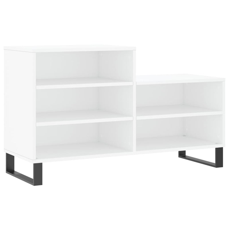 vidaXL fehér szerelt fa cipősszekrény 102x36x60 cm