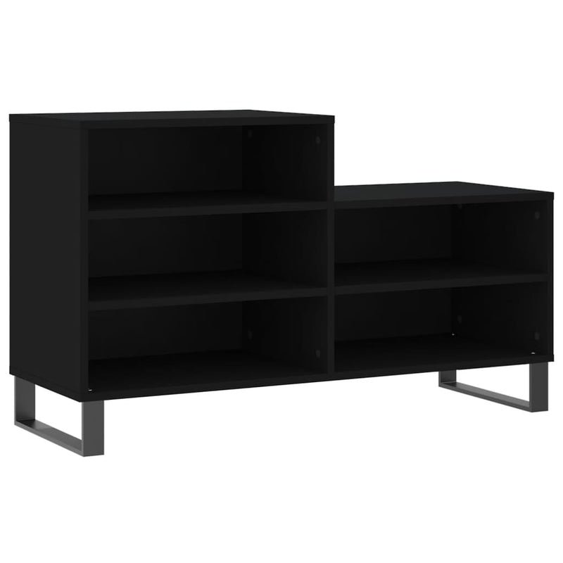 vidaXL fekete szerelt fa cipősszekrény 102x36x60 cm
