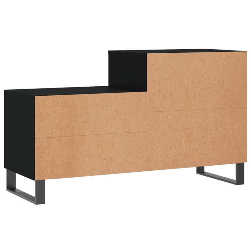vidaXL fekete szerelt fa cipősszekrény 102x36x60 cm