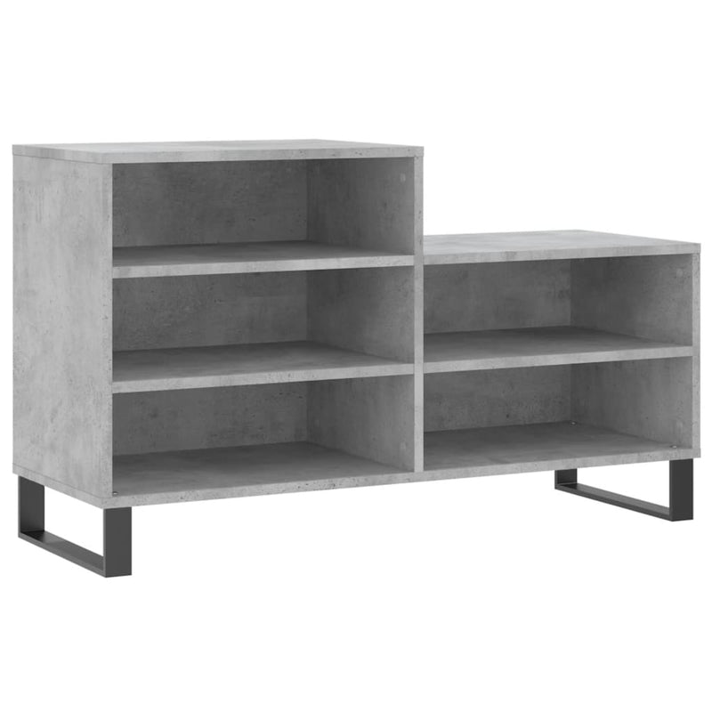 vidaXL betonszürke szerelt fa cipőszekrény 102x36x60 cm