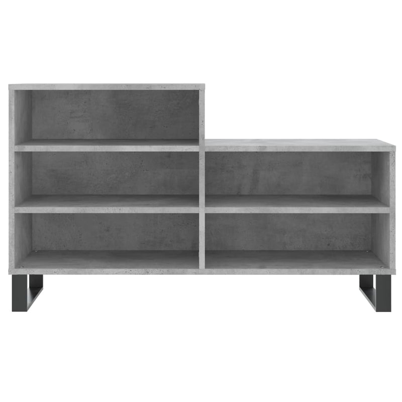 vidaXL betonszürke szerelt fa cipőszekrény 102x36x60 cm
