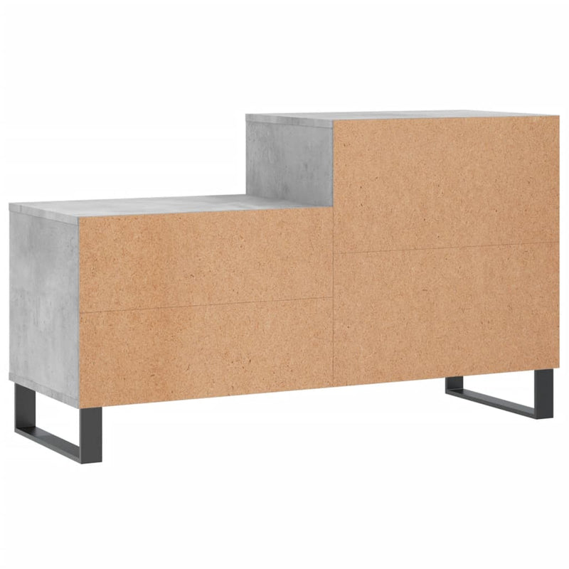 vidaXL betonszürke szerelt fa cipőszekrény 102x36x60 cm
