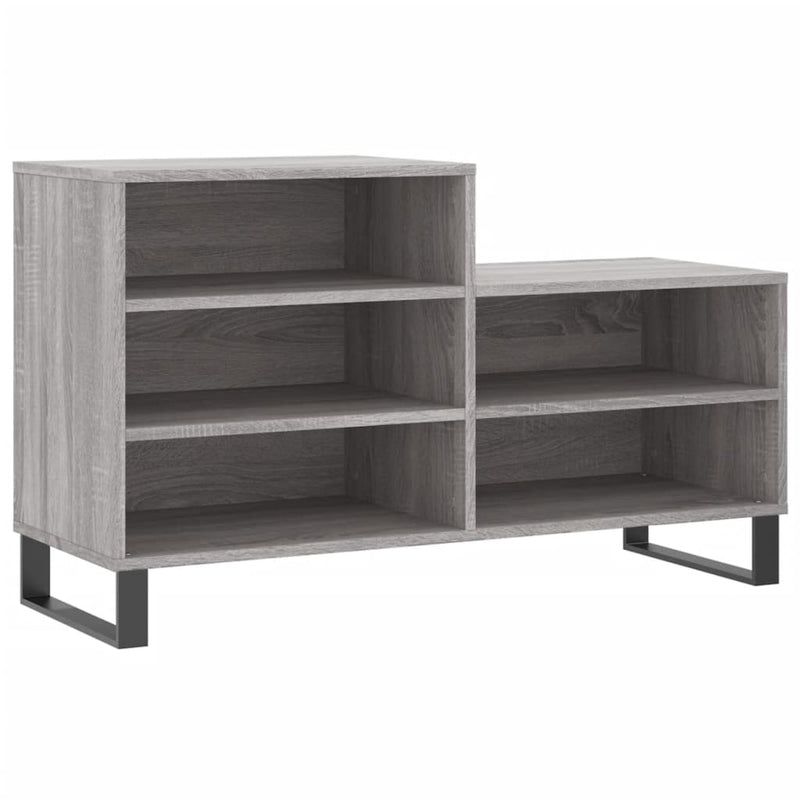 vidaXL szürke sonoma színű szerelt fa cipősszekrény 102x36x60 cm