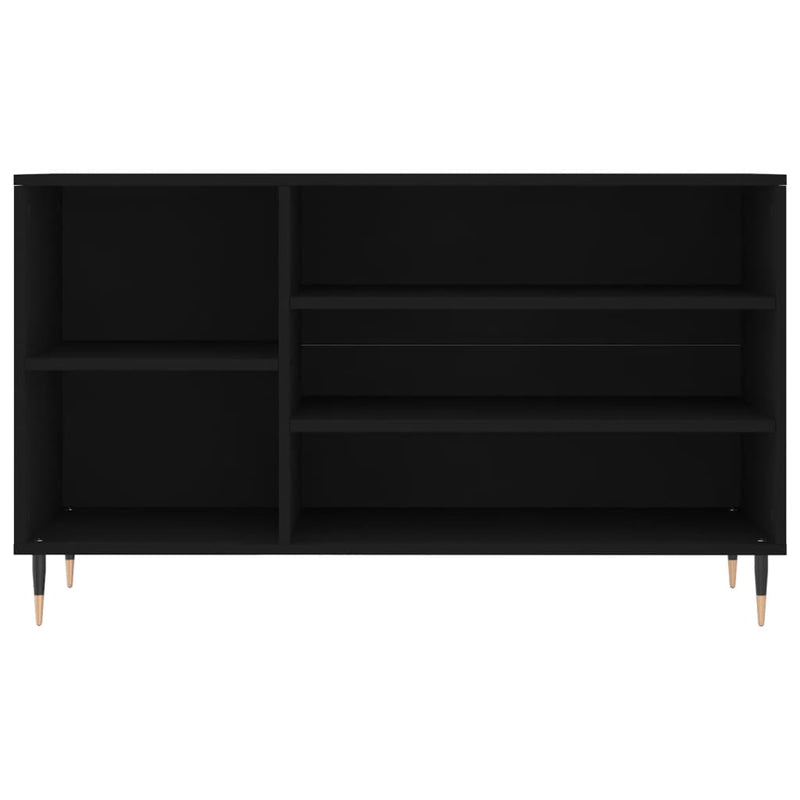 vidaXL fekete szerelt fa cipősszekrény 102x36x60 cm