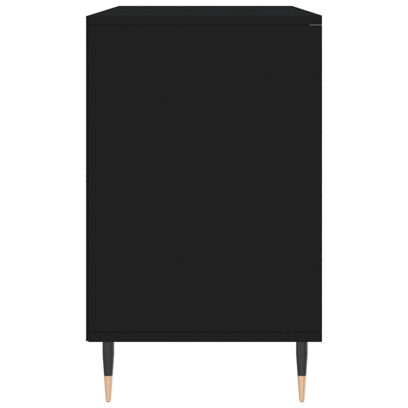 vidaXL fekete szerelt fa cipősszekrény 102x36x60 cm