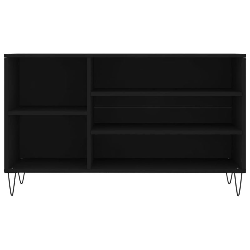 vidaXL fekete szerelt fa cipősszekrény 102x36x60 cm