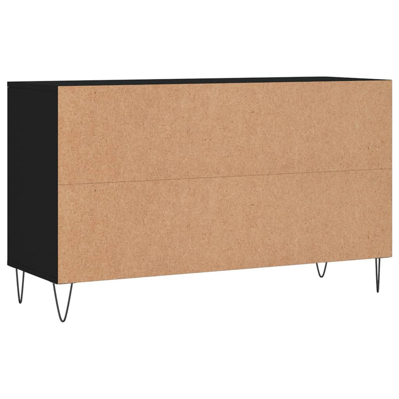 vidaXL fekete szerelt fa cipősszekrény 102x36x60 cm