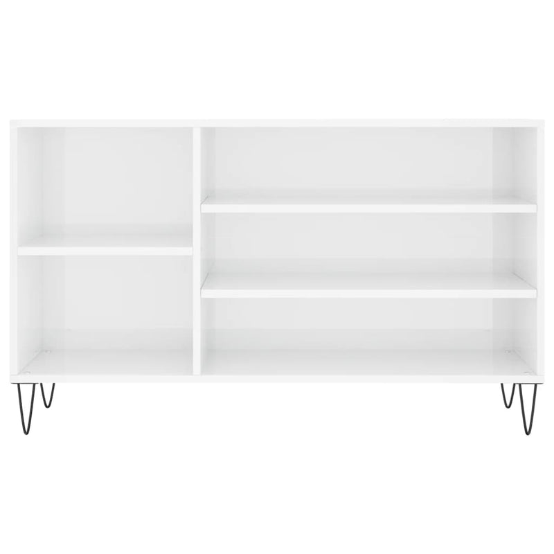 vidaXL magasfényű fehér szerelt fa cipősszekrény 102x36x60 cm