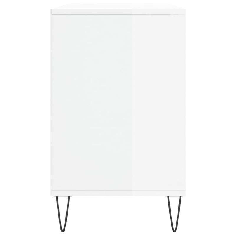 vidaXL magasfényű fehér szerelt fa cipősszekrény 102x36x60 cm