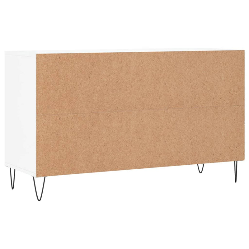 vidaXL magasfényű fehér szerelt fa cipősszekrény 102x36x60 cm