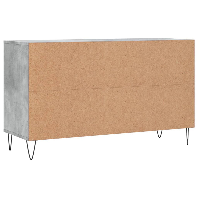 vidaXL betonszürke szerelt fa cipőszekrény 102x36x60 cm