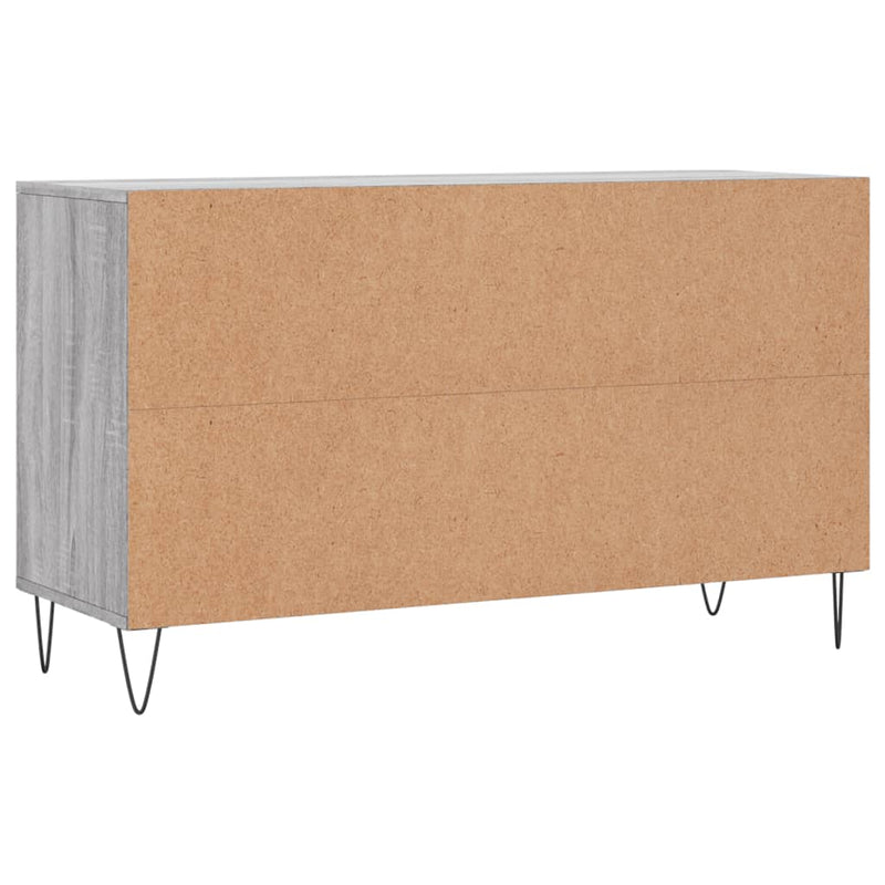vidaXL szürke sonoma színű szerelt fa cipősszekrény 102x36x60 cm