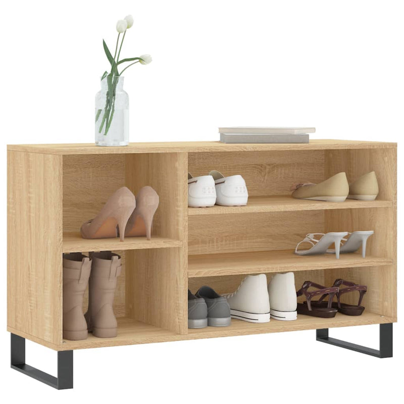 vidaXL sonoma tölgy színű szerelt fa cipőszekrény 102x36x60 cm