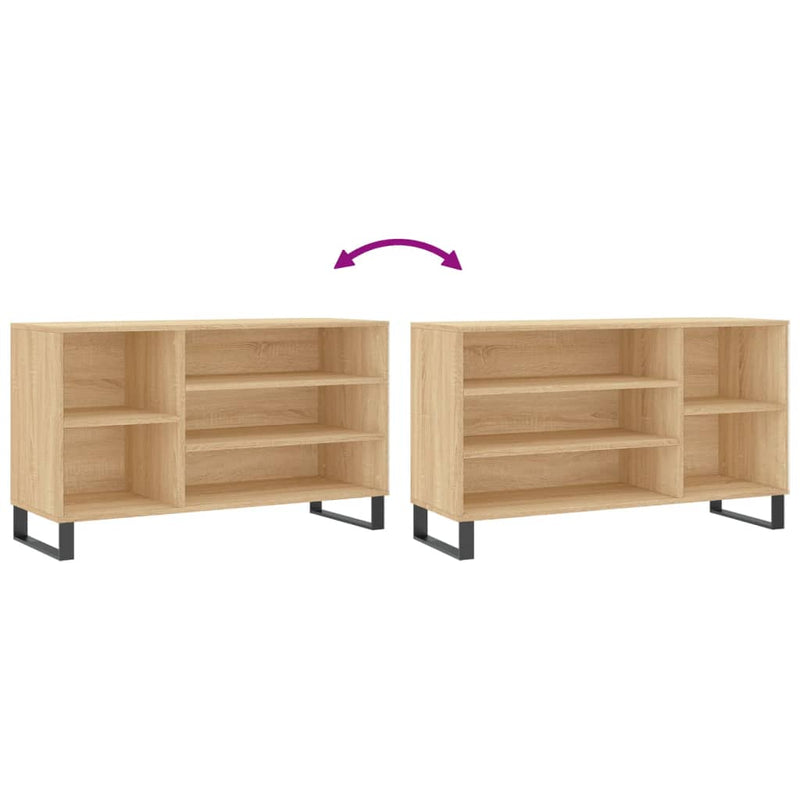 vidaXL sonoma tölgy színű szerelt fa cipőszekrény 102x36x60 cm