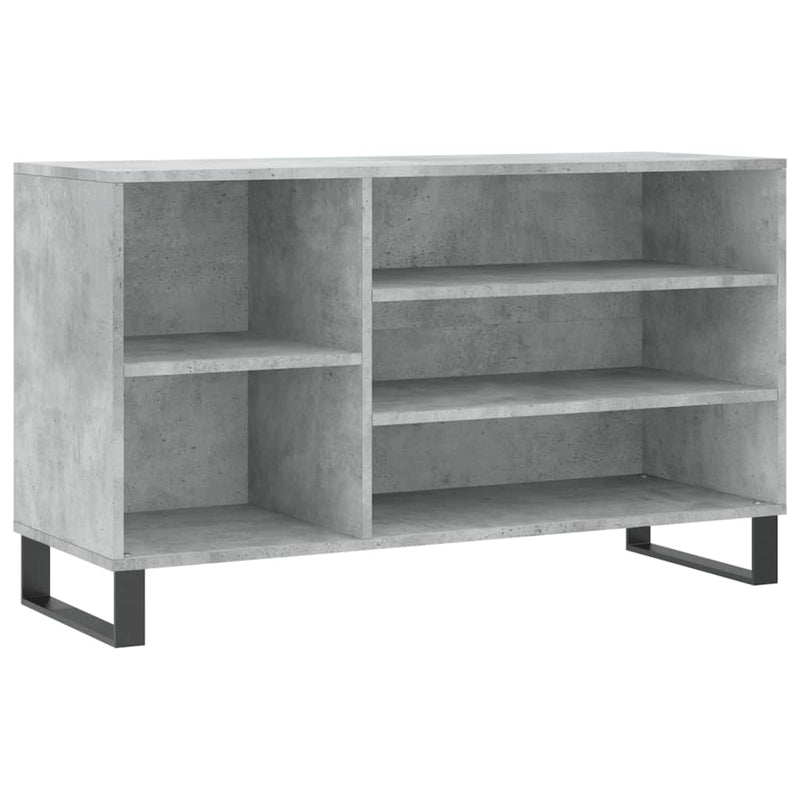 vidaXL betonszürke szerelt fa cipőszekrény 102x36x60 cm