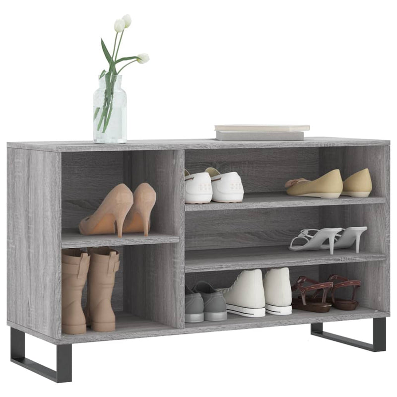 vidaXL szürke sonoma színű szerelt fa cipősszekrény 102x36x60 cm