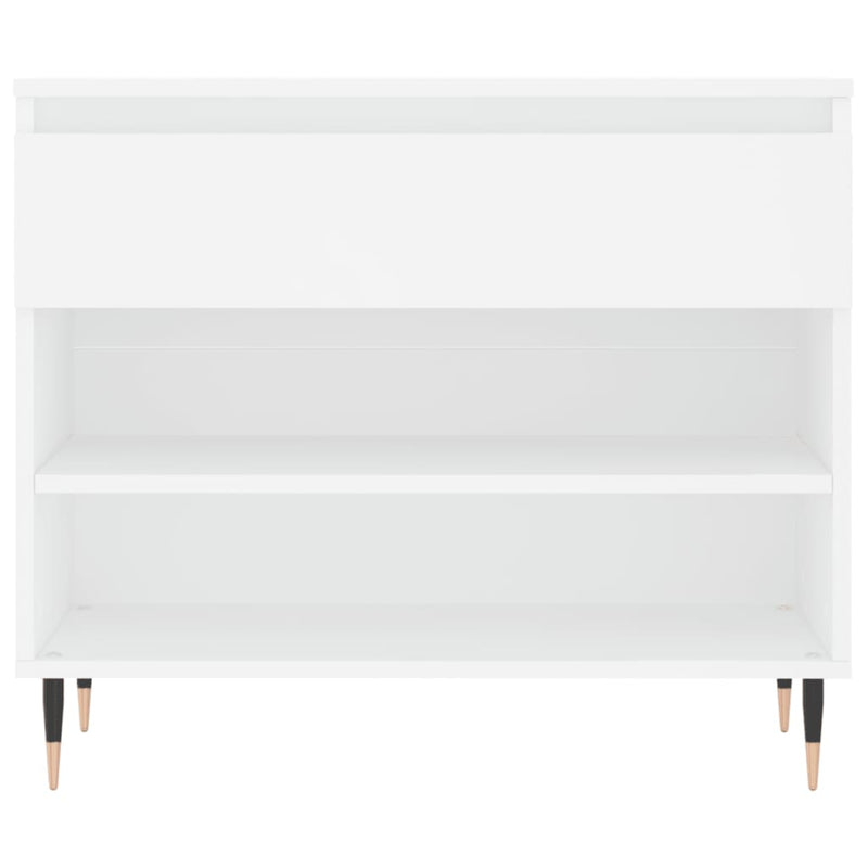 vidaXL fehér szerelt fa cipősszekrény 70x36x60 cm
