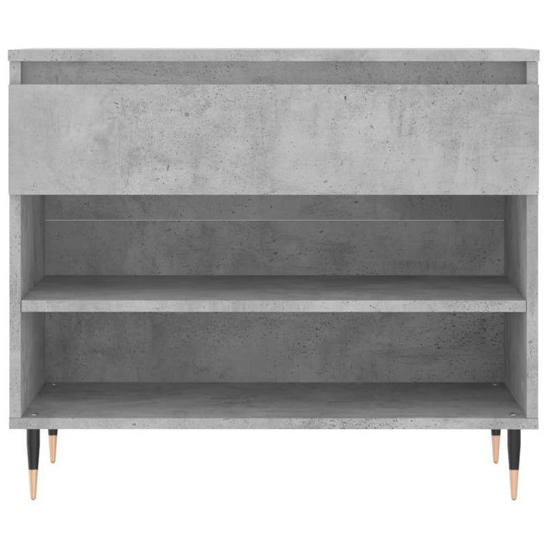 vidaXL betonszürke szerelt fa cipőszekrény 70x36x60 cm