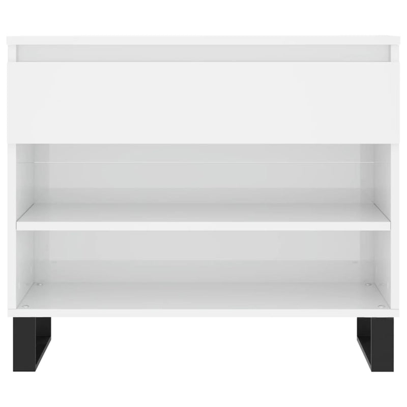 vidaXL magasfényű fehér szerelt fa cipőszekrény 70 x 36 x 60 cm