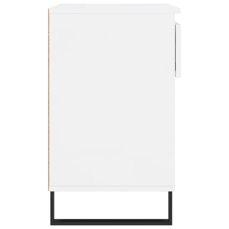 vidaXL magasfényű fehér szerelt fa cipőszekrény 70 x 36 x 60 cm