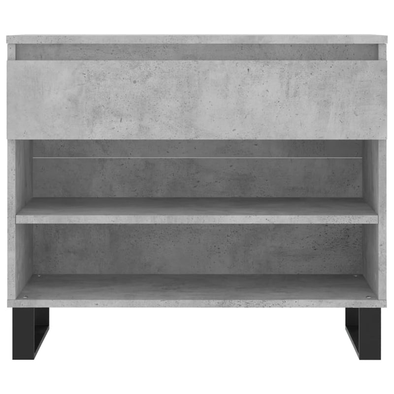 vidaXL betonszürke szerelt fa cipőszekrény 70x36x60 cm