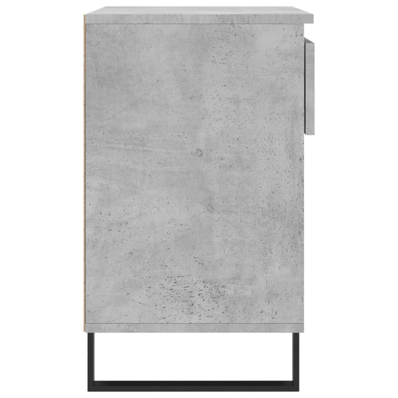 vidaXL betonszürke szerelt fa cipőszekrény 70x36x60 cm