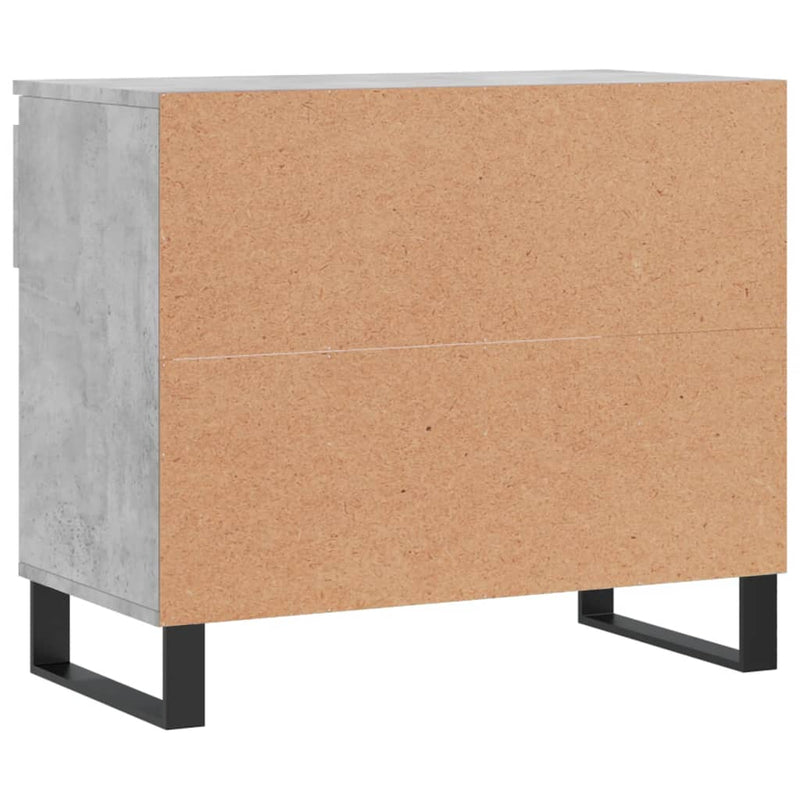 vidaXL betonszürke szerelt fa cipőszekrény 70x36x60 cm
