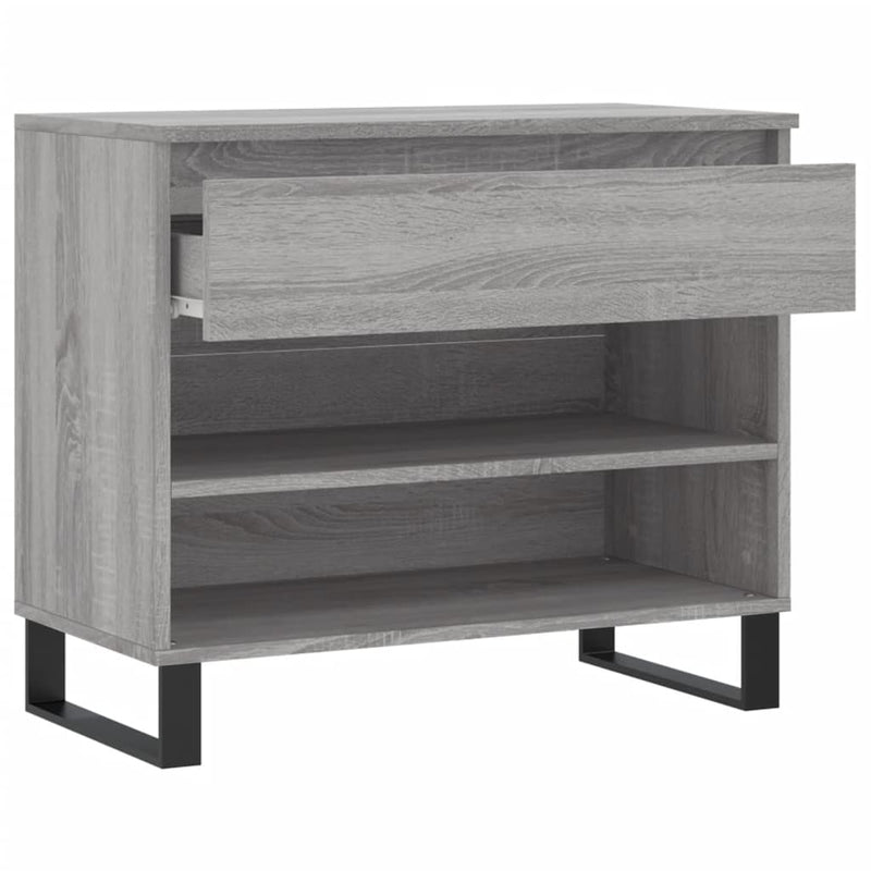 vidaXL szürke sonoma színű szerelt fa cipősszekrény 70x36x60 cm