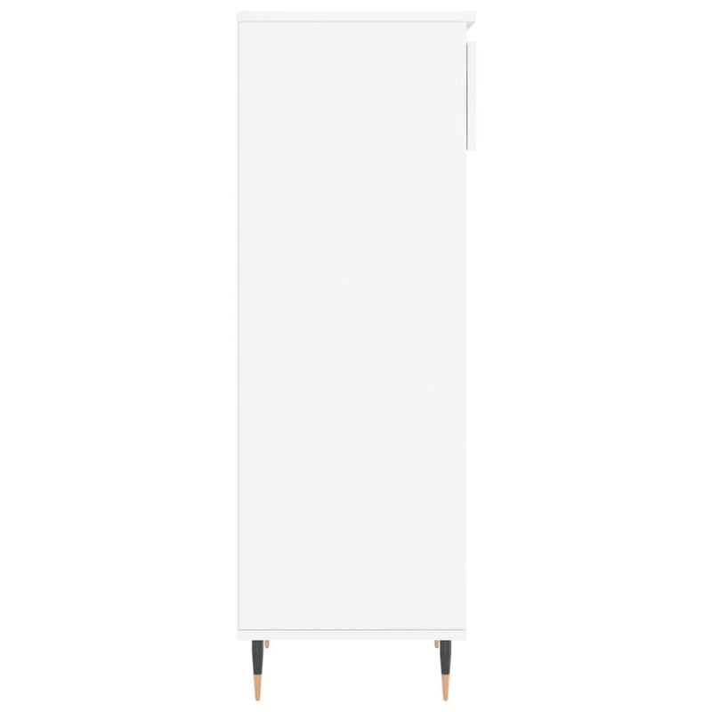vidaXL magasfényű fehér szerelt fa cipőszekrény 40x36x105 cm