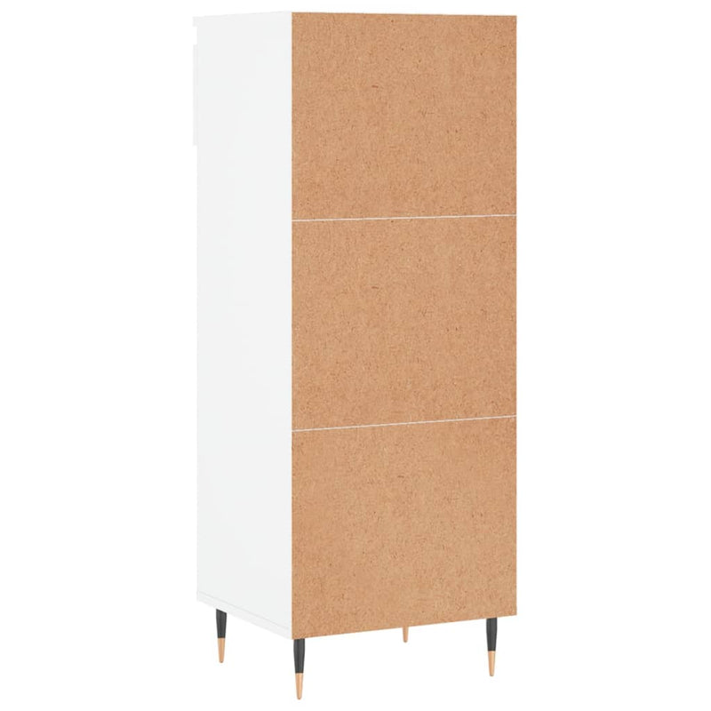 vidaXL magasfényű fehér szerelt fa cipőszekrény 40x36x105 cm