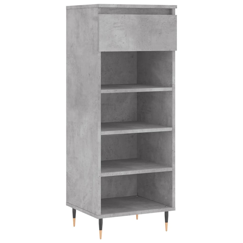 vidaXL betonszürke szerelt fa cipőszekrény 40 x 36 x 105 cm