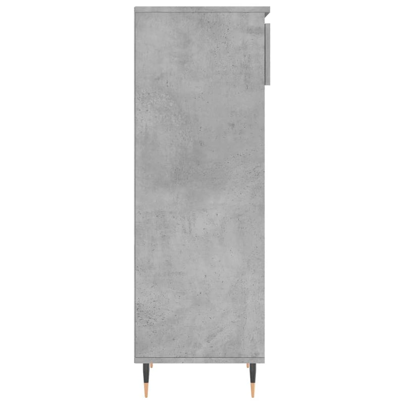 vidaXL betonszürke szerelt fa cipőszekrény 40 x 36 x 105 cm