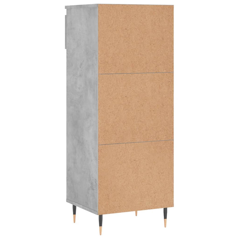 vidaXL betonszürke szerelt fa cipőszekrény 40 x 36 x 105 cm
