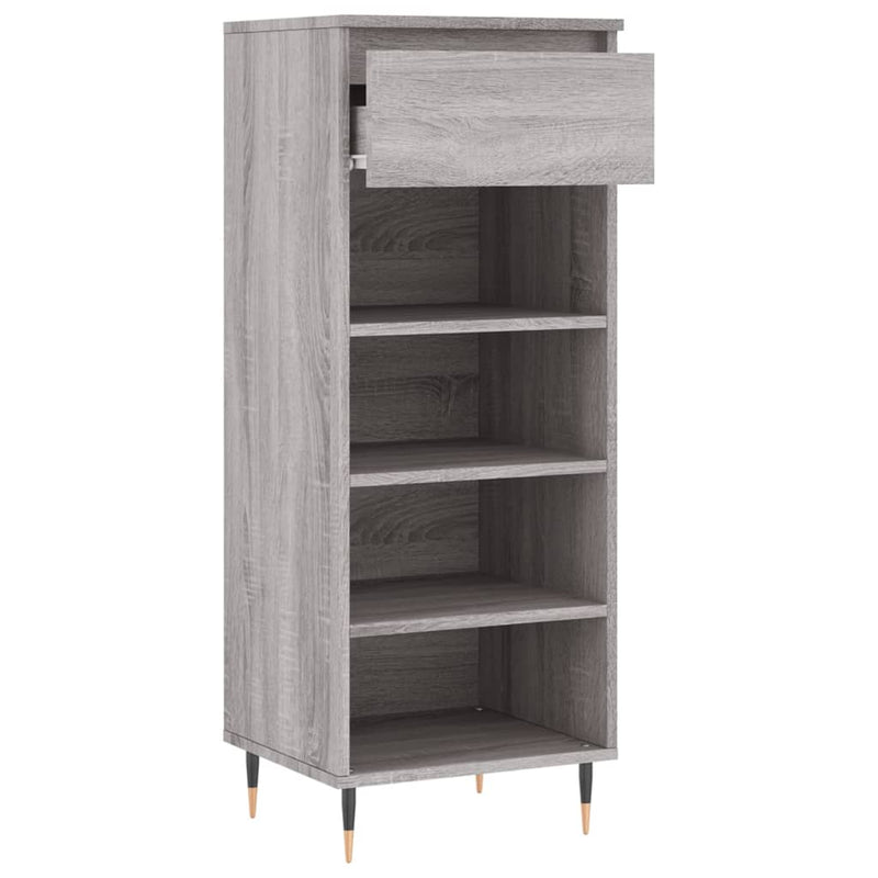 vidaXL szürke sonoma színű szerelt fa cipősszekrény 40x36x105 cm