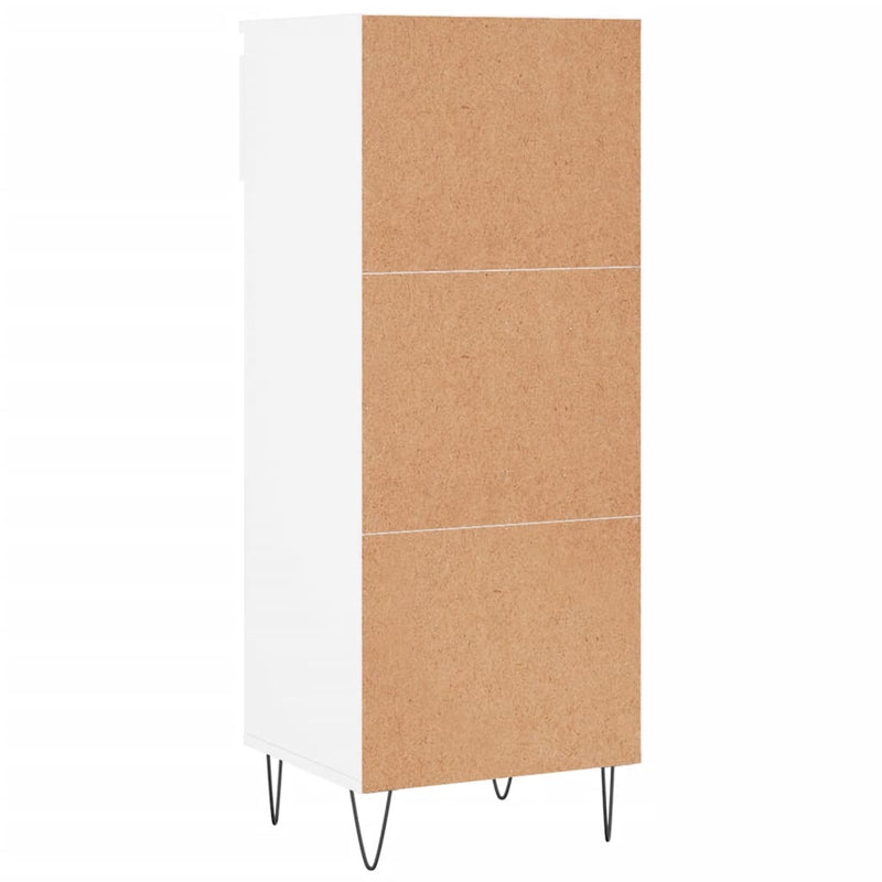 vidaXL magasfényű fehér szerelt fa cipőszekrény 40x36x105 cm