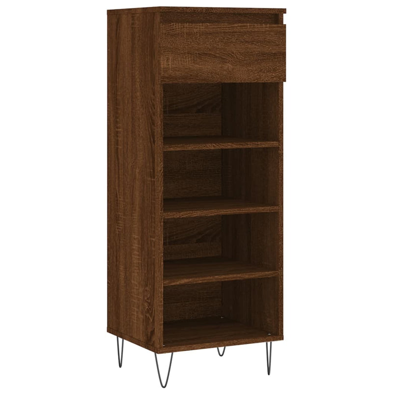 vidaXL barna tölgyszínű szerelt fa cipősszekrény 40x36x105 cm
