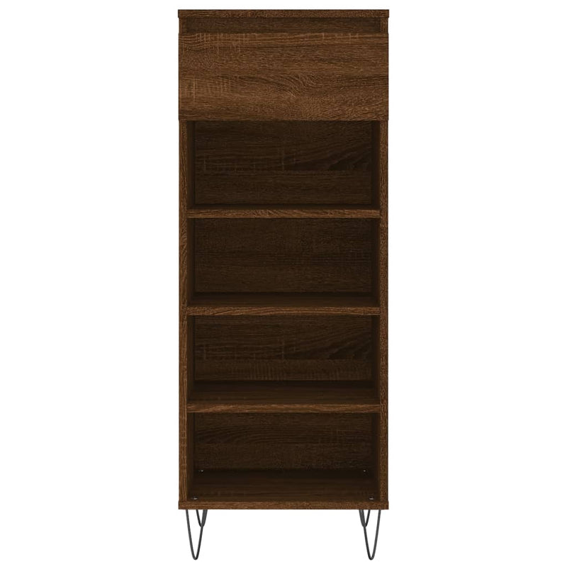 vidaXL barna tölgyszínű szerelt fa cipősszekrény 40x36x105 cm