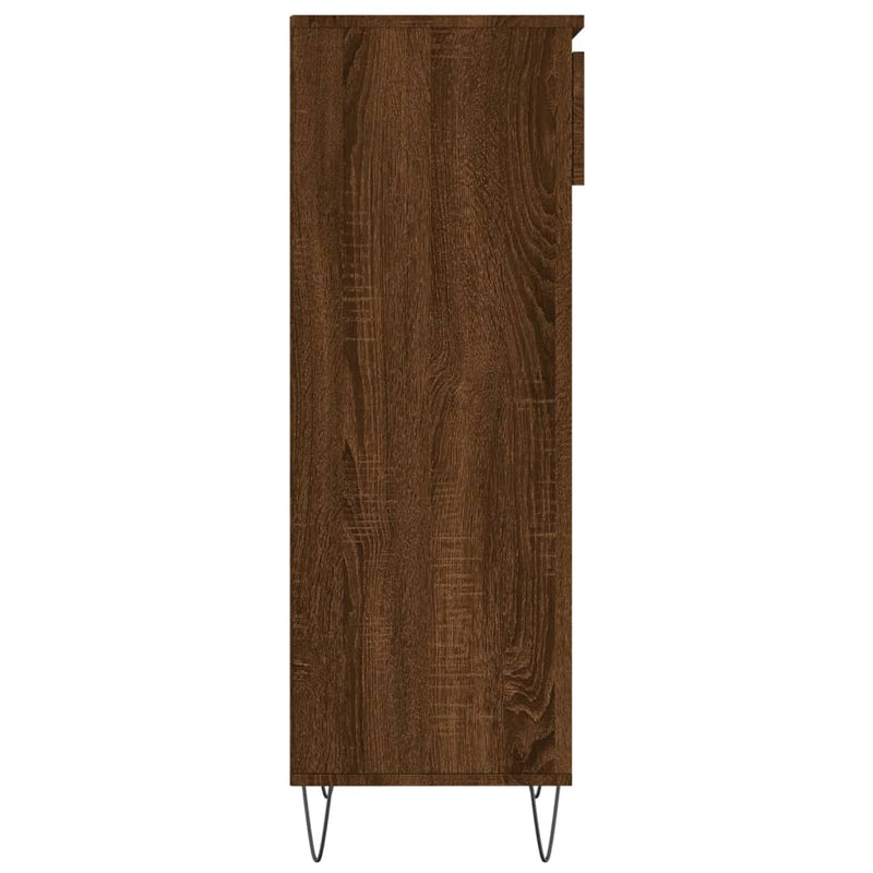 vidaXL barna tölgyszínű szerelt fa cipősszekrény 40x36x105 cm