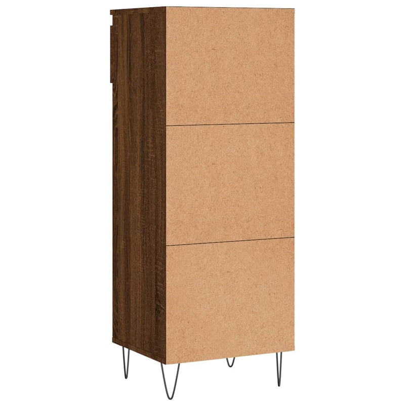 vidaXL barna tölgyszínű szerelt fa cipősszekrény 40x36x105 cm