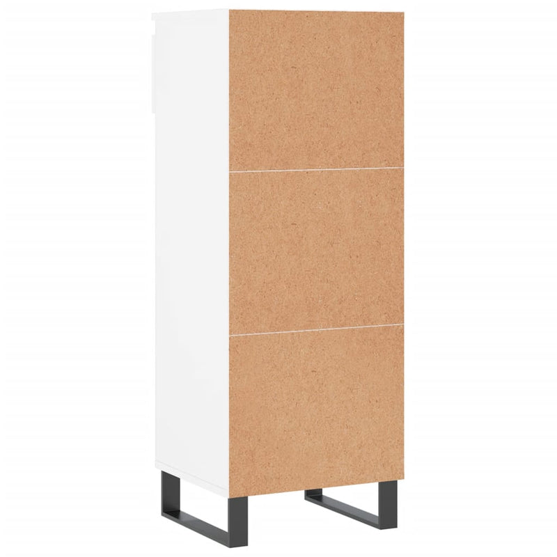vidaXL magasfényű fehér szerelt fa cipőszekrény 40x36x105 cm