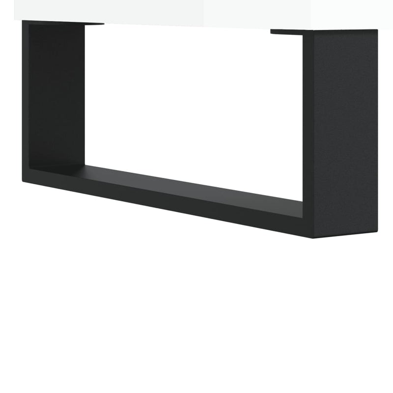 vidaXL magasfényű fehér szerelt fa cipőszekrény 40x36x105 cm