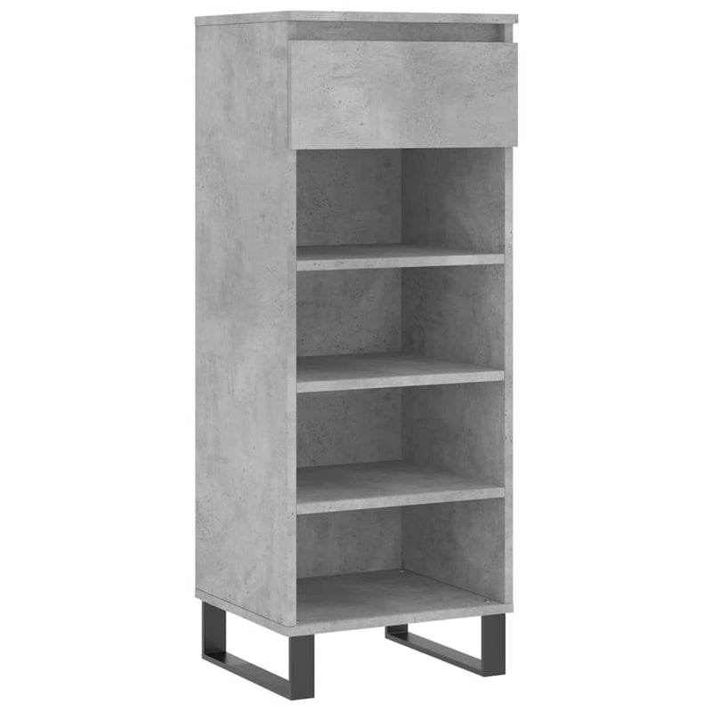 vidaXL betonszürke szerelt fa cipőszekrény 40 x 36 x 105 cm