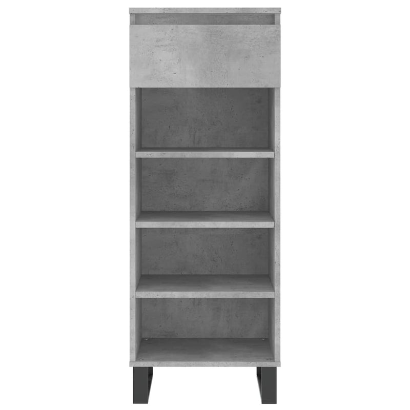 vidaXL betonszürke szerelt fa cipőszekrény 40 x 36 x 105 cm